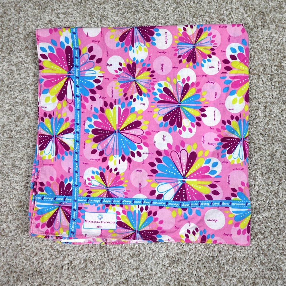2013 Minnesota Oncology Breast Cancer Awareness Pink Floral Cotton Bandana Scarf